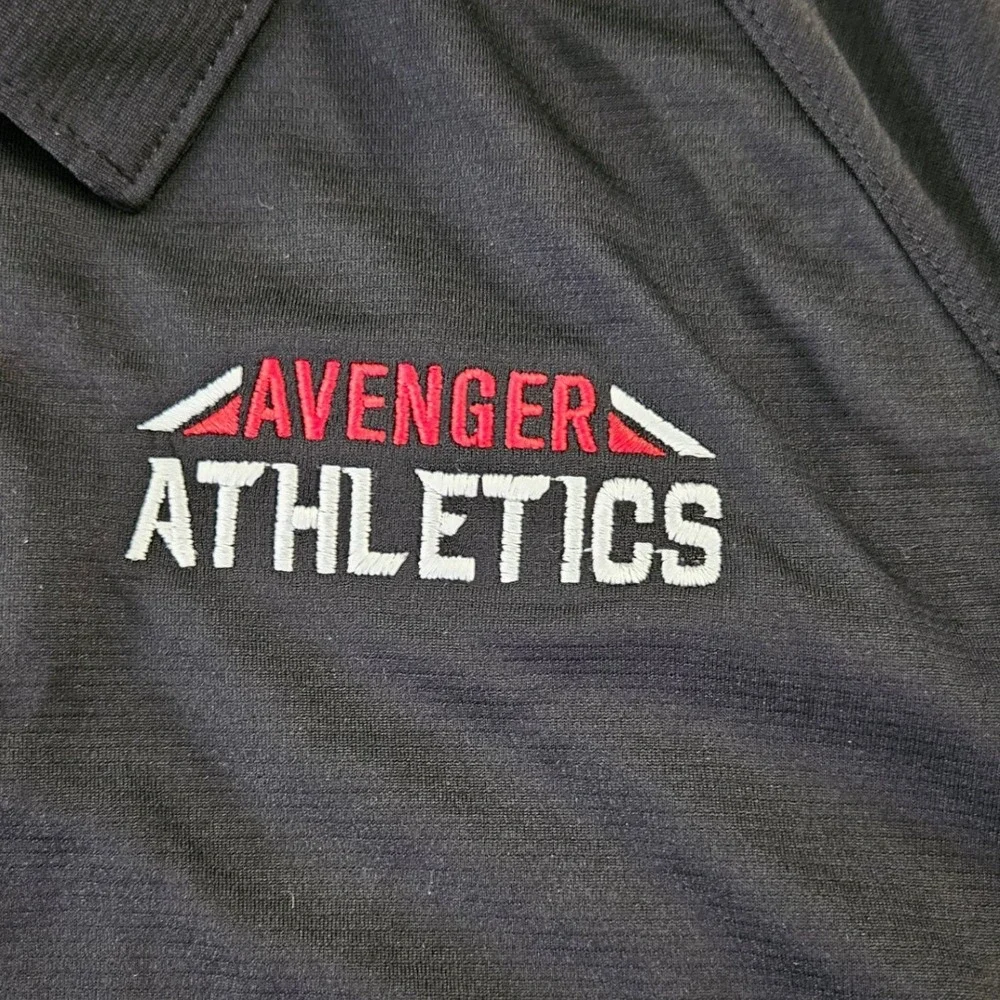 Holloway Mens Large Black Avenger Athletics Performance Polo‎ Shirt Short Sleeve